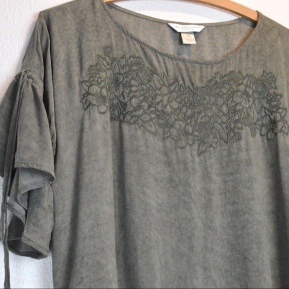 Soft Rayon Tie Flutter Sleeve Boxy Fit Top - Picture 7 of 10